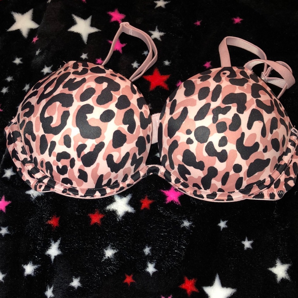 Leopard Print Super Push Up Bra